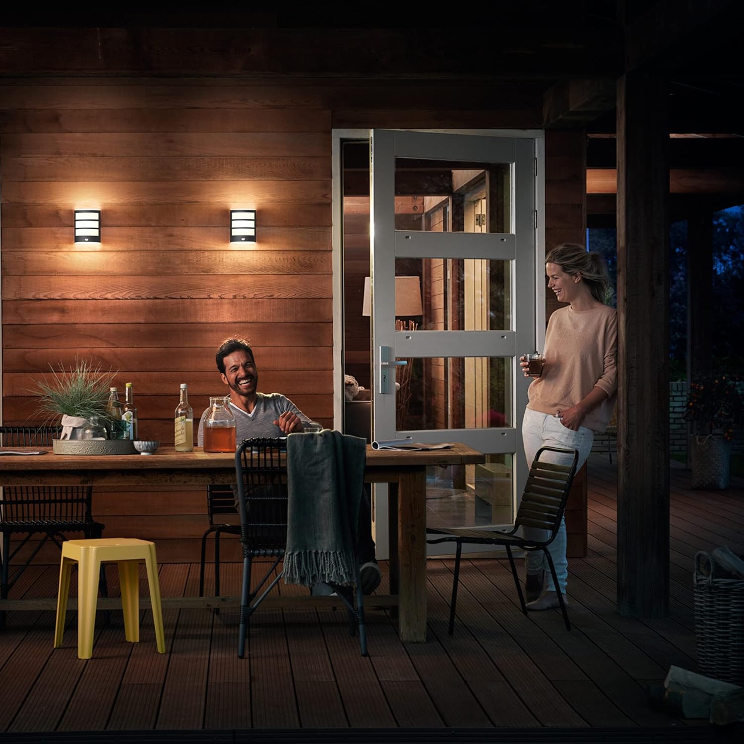 Thumbnail 4 de Philips LED Python lampada a parete con sensore di movimento IP44, luce bianca calda antracite