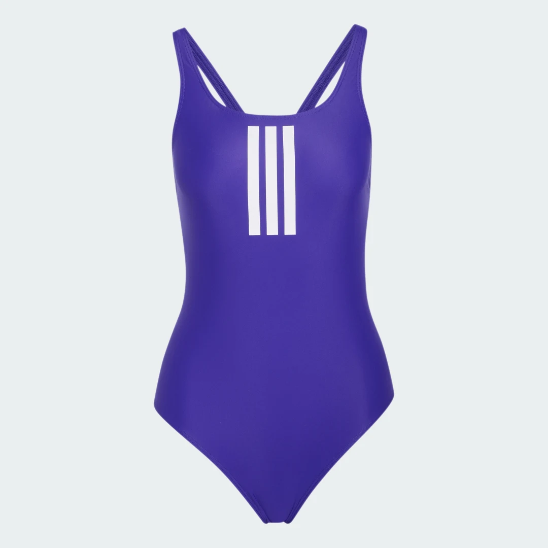 Detalle 2 de Bañador V-Back 3 bandas de Adidas – color violeta