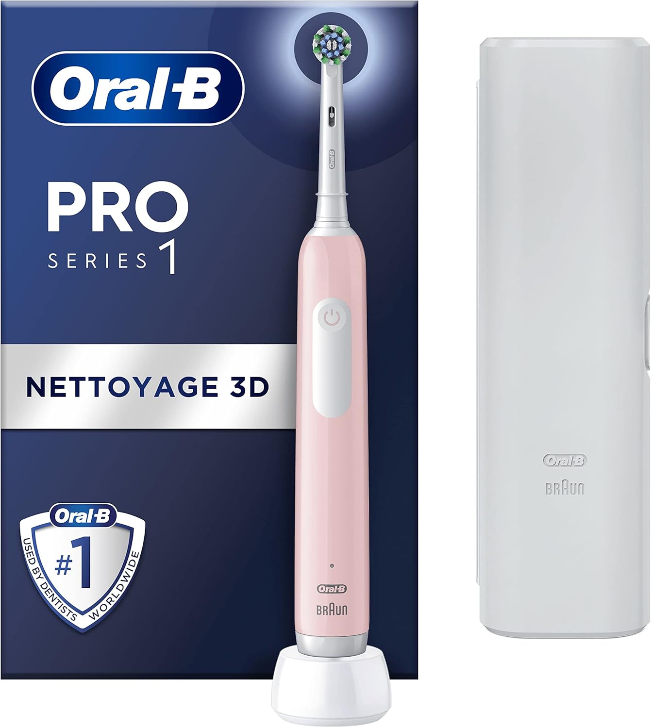 Thumbnail 6 de Oral-B Pro 1 Blue : brosse à dents électrique ronde avec 3 modes et accessoire de remplacement