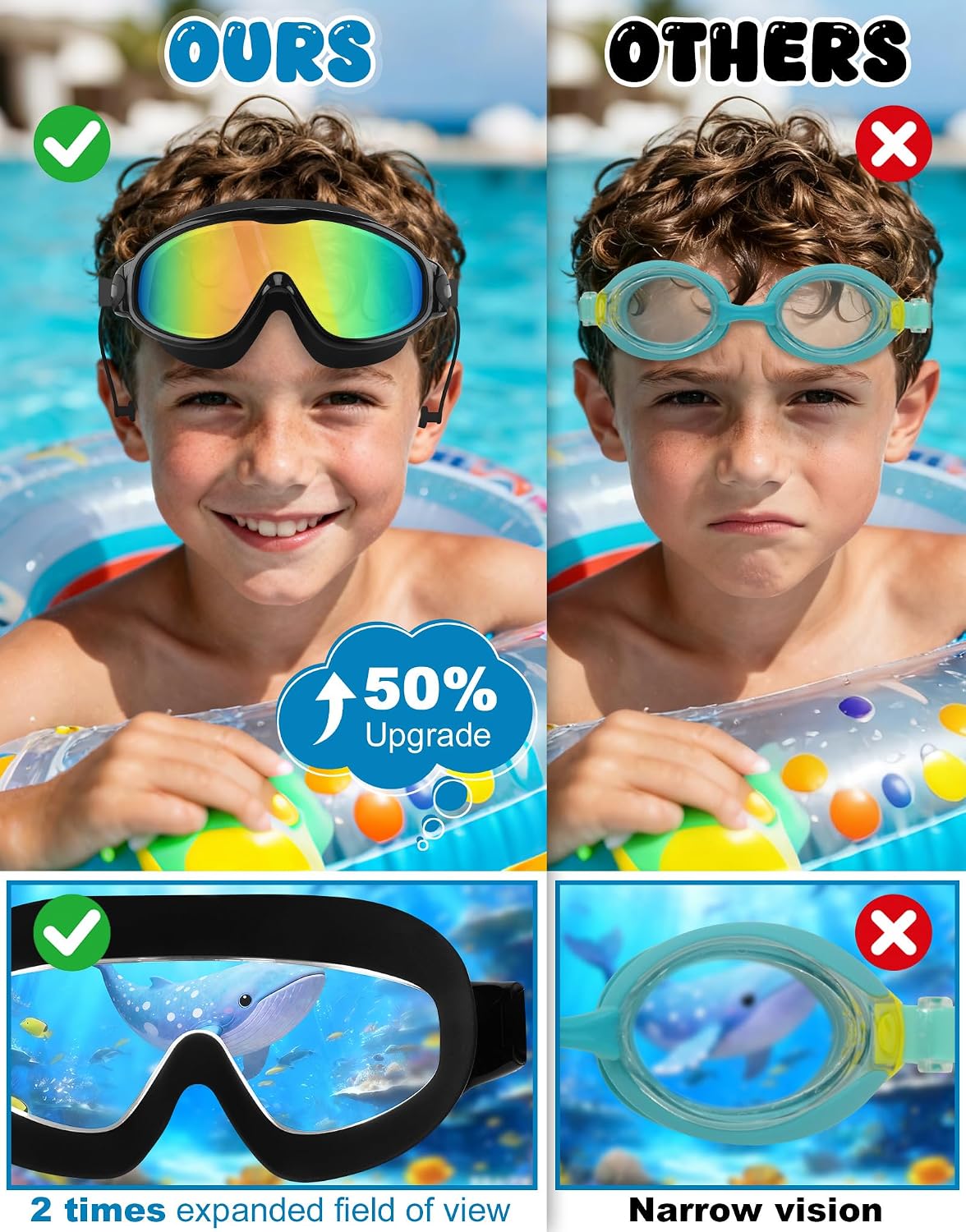 Detalle 1 de WIN.MAX Swimming Goggles 2-Pack