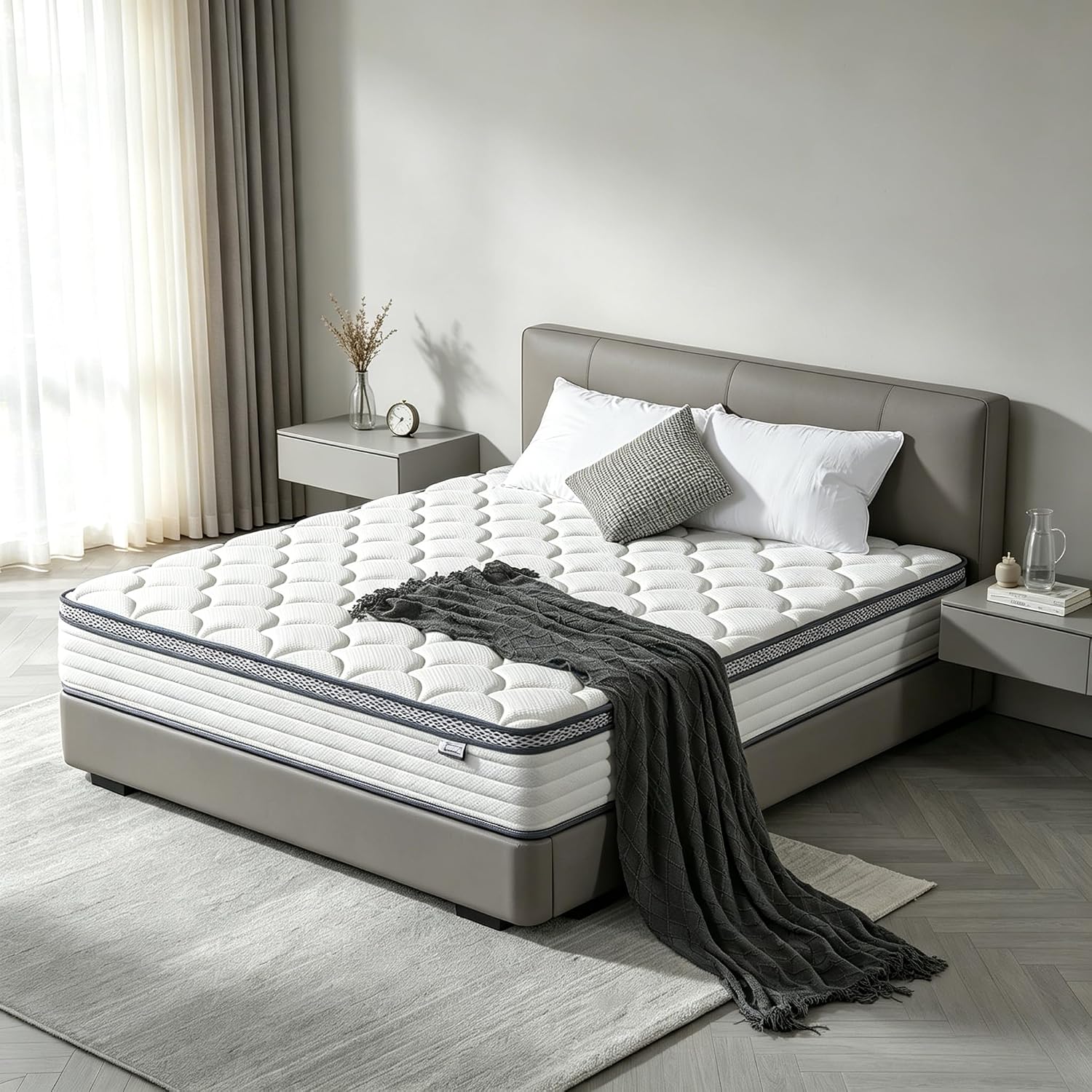 Detalle 2 de Coventa 12-Inch Queen Hybrid Mattress in a Box, Medium-Firm Comfort