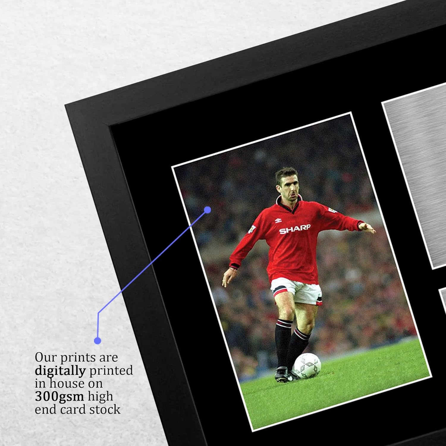Thumbnail 3 de HWC Trading Eric Cantona gift signed and framed A4 print display