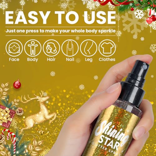Thumbnail 2 de Mikloven Gold Glitter Shimmer Spray 100ml — Waterproof & Sweat-Resistant