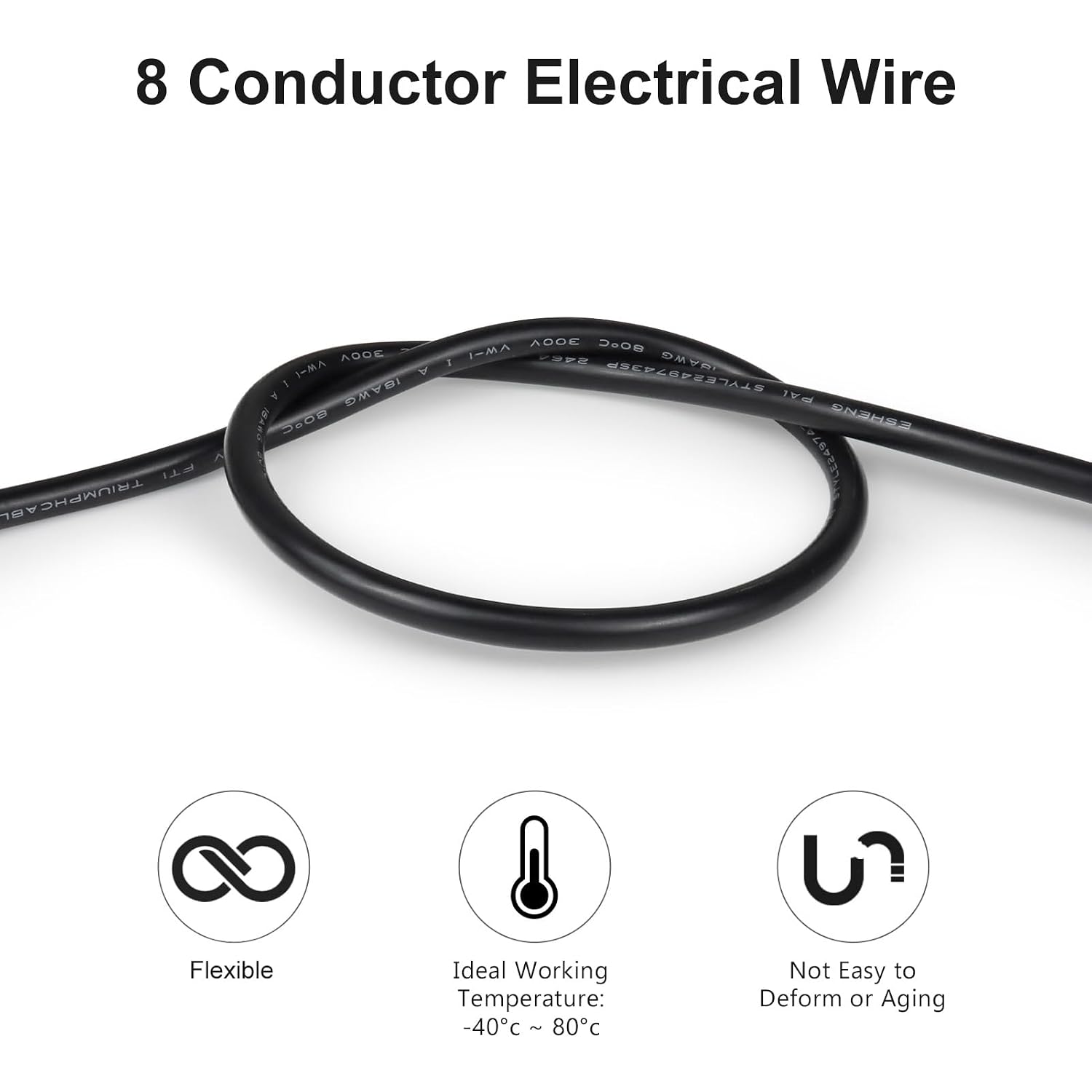 Detalle 1 de 20 Gauge 8-Conductor Electrical Wire