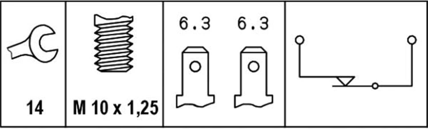 Thumbnail 2 de HELLA Bremslichtschalter 6DF 007 364-001, 12V, 2-polig, Öffner – elektrisch