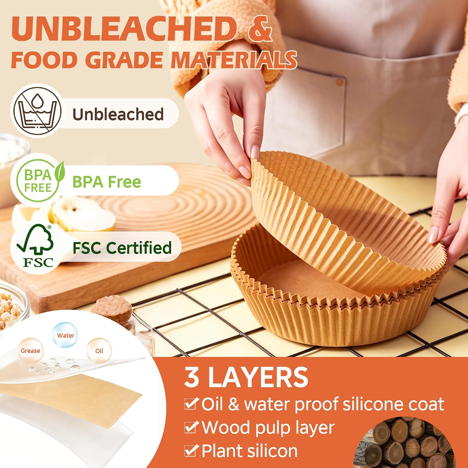Thumbnail 3 de Air Fryer Liners 100PCS
