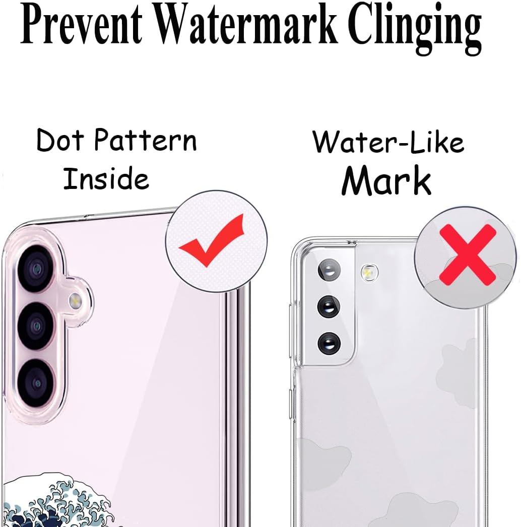 Thumbnail 6 de Unov Case for Galaxy A16 5G with Art Great Wave Embossed Pattern