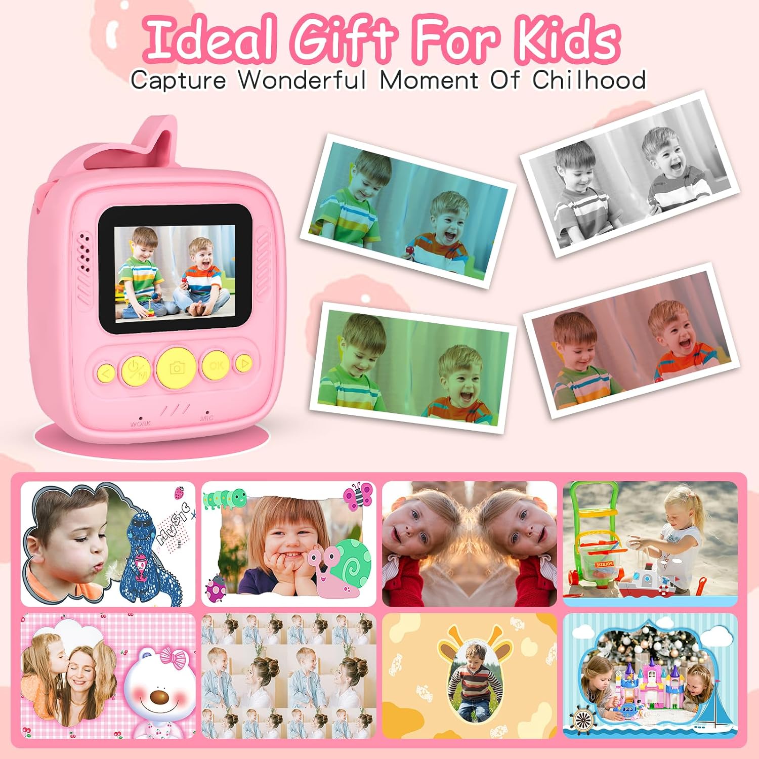 Detalle de Kids Instant Print Camera 48MP 32GB