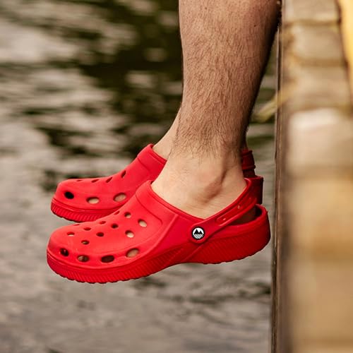 Detalle de Lakeland Active Men's Silloth Lightweight Ventilated Clogs - Red (UK 7)