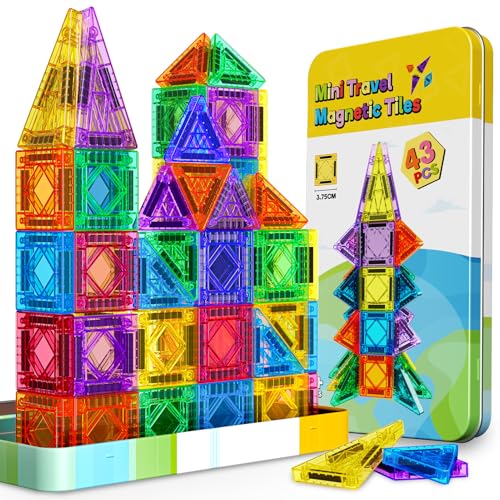 Detalle de Wootoyz 43 Pezzi Costruzioni Magnetiche: Set Viaggio per Bambini 3-6 Anni