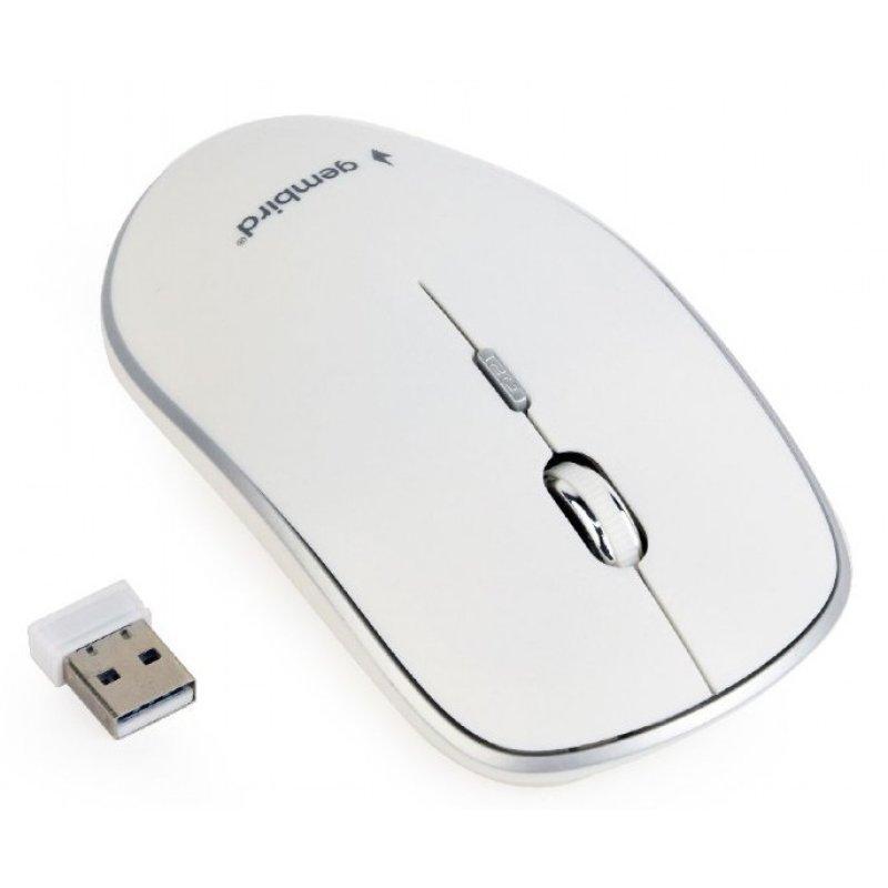 Detalle 1 de Gembird MUSW-4B-01-W: Ratón óptico inalámbrico 1600 DPI en blanco