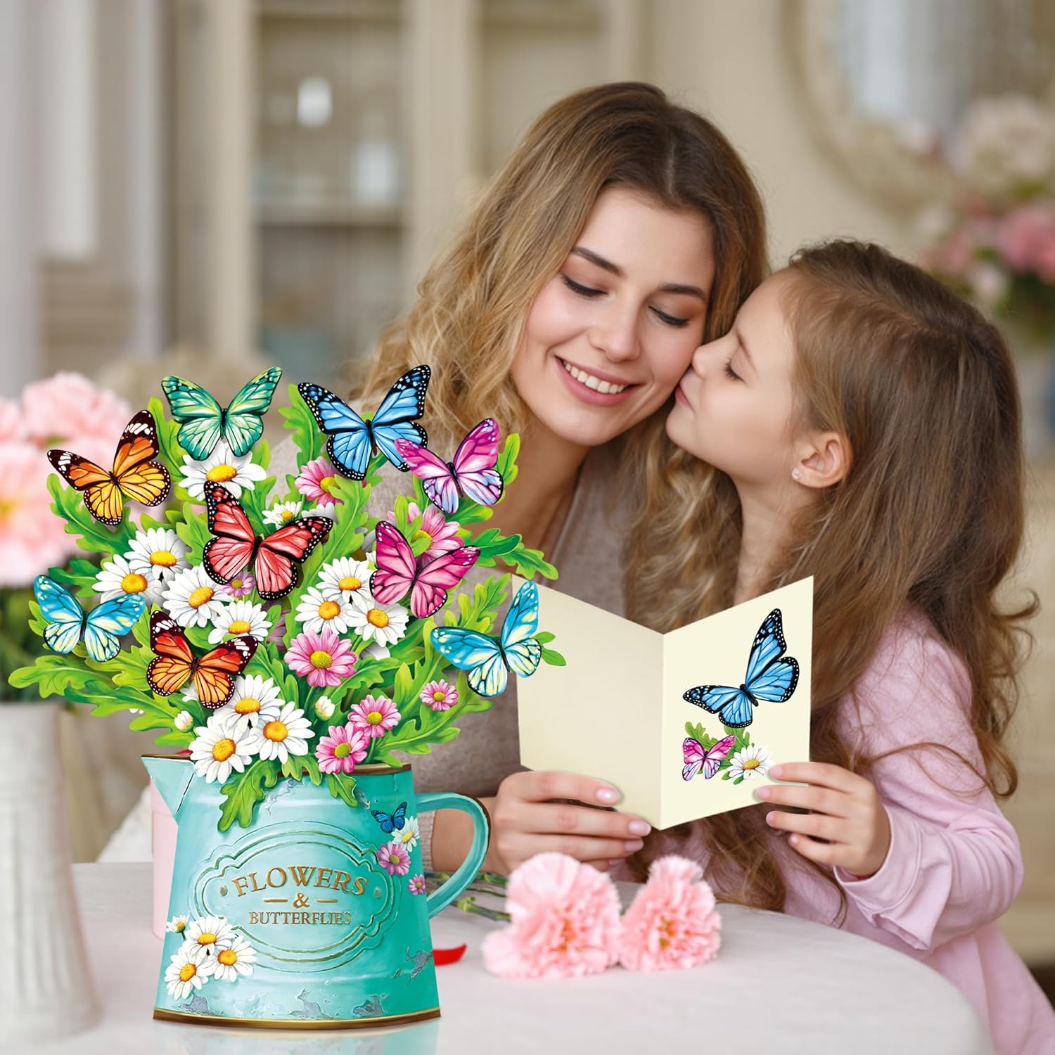 Thumbnail 4 de Airpark 3D Pop Up Flowers Card – Mother's Day Gift with Daisies & Butterflies (12" Tall)