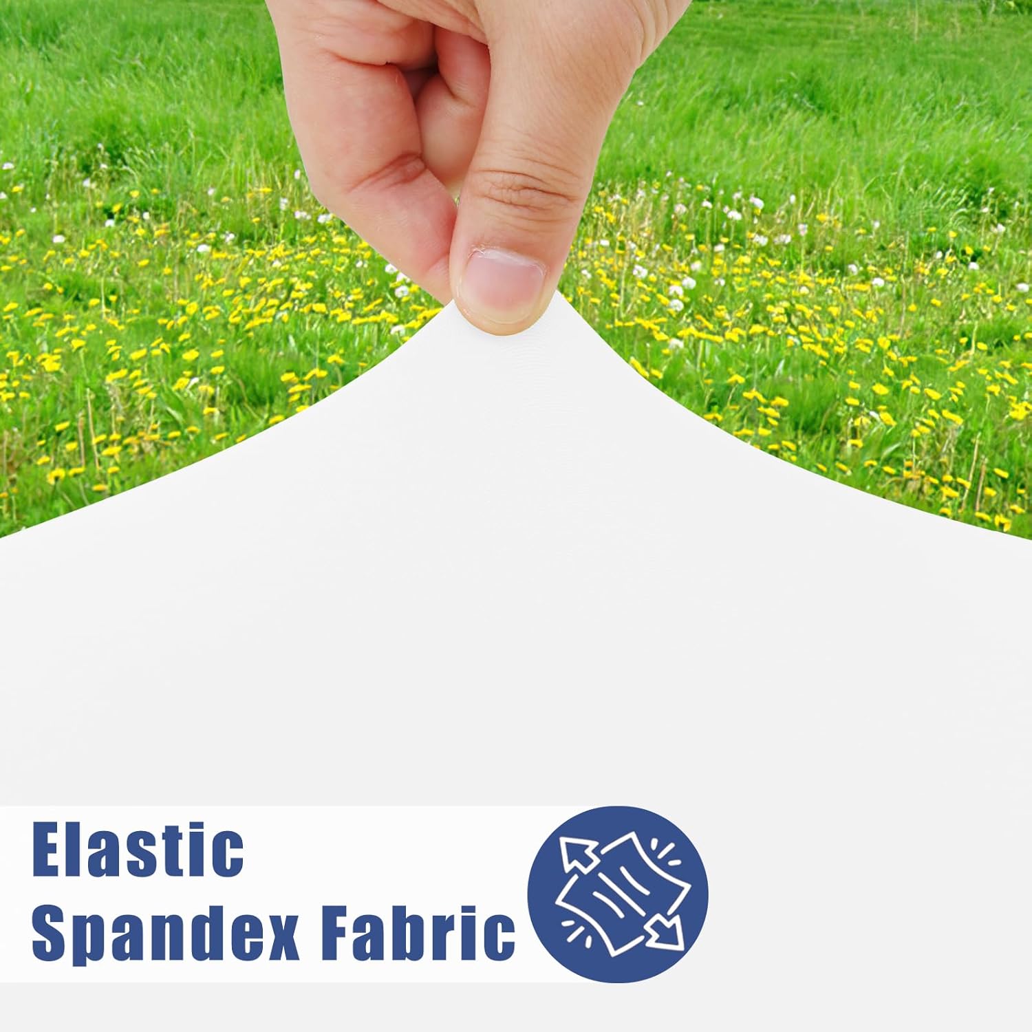 Thumbnail 1 de Moosfor Spandex 6 Foot Rectangle Table Cloth 2 Pack: Elastic Fitted, Waterproof & Reusable