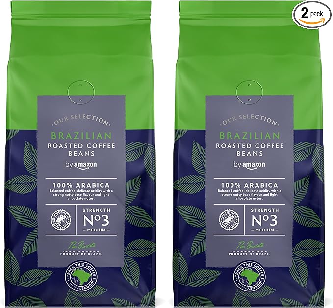 Detalle de Amazon Café Café en Grano Brazilian Puro Arabica 1kg