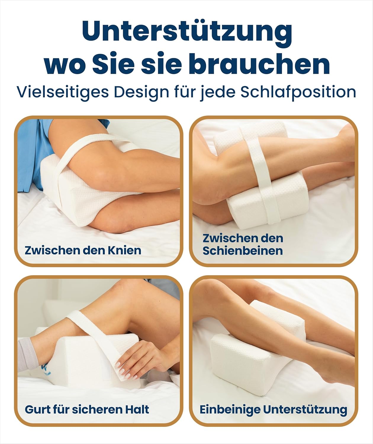 Thumbnail 2 de Everlasting Comfort Memory-Foam Kniekissen für Seitenschläfer – Entlastung bei Ischias, mit abnehmbarem Gurt