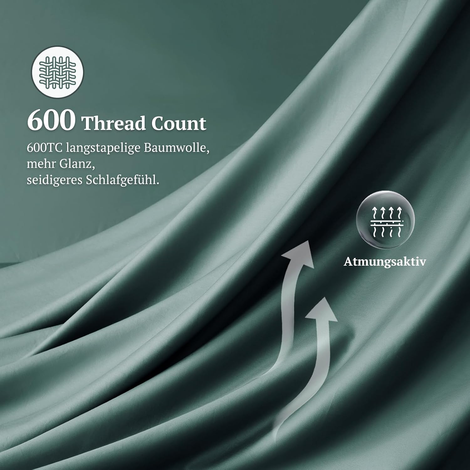 Detalle 2 de SOULFUL Satin Kissenbezug 40x80, 2-teilig