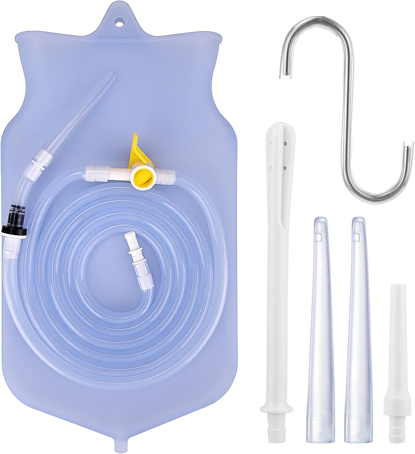 Detalle de MOFAJANG 1130319 klysmaset 2 liter met siliconen zak, slang van 1,5 m en 4 mondstukken