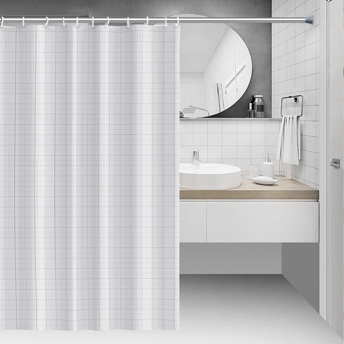 Thumbnail 5 de Venwemong justerbar duschstång i rostfritt stål, 19–200 cm, utan borrning