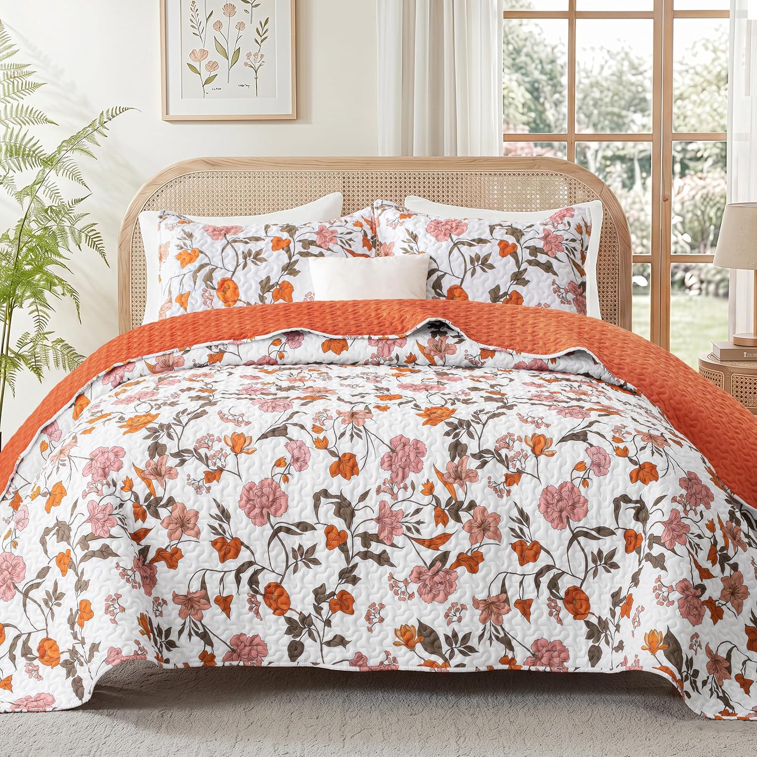 Thumbnail 6 de Floral Quilt, California King