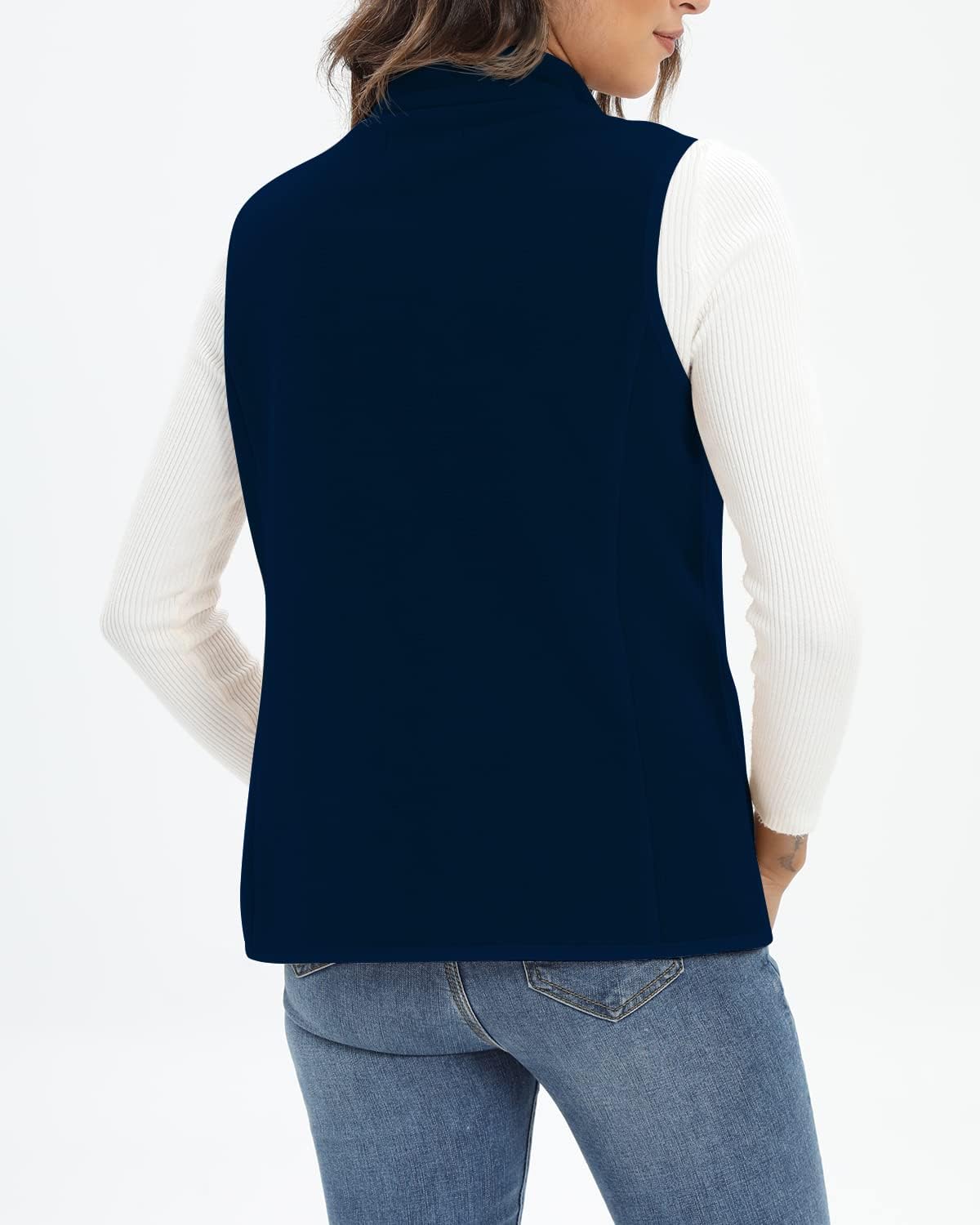 Thumbnail 6 de Xeoxarel Women's Fleece Vest with 6 Pockets, Full Zip, Stand Collar, XS–XXL