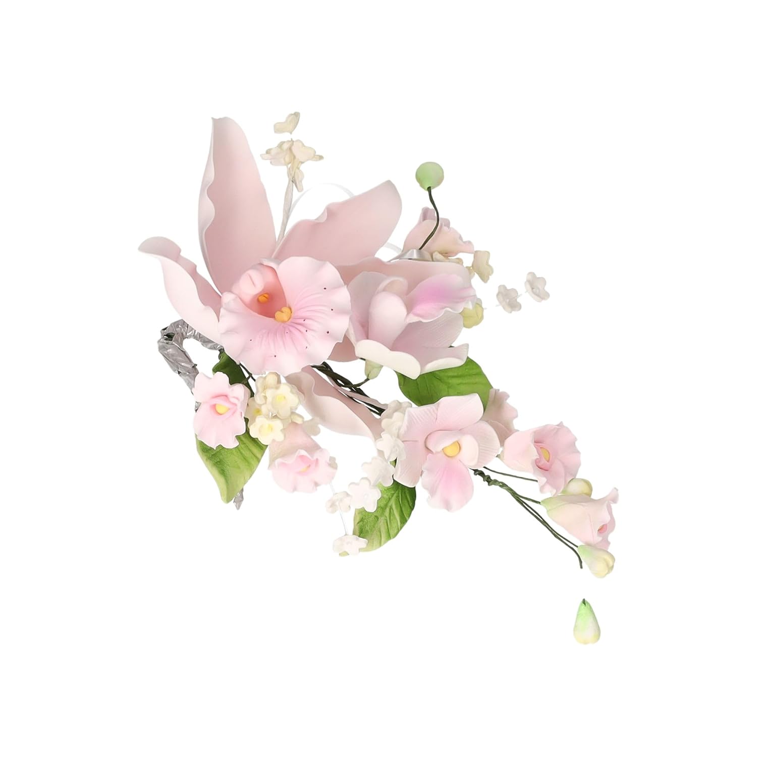 Thumbnail 5 de Cake Company Orchideen-Bouquet (2 Stück) weiß – Tortendekoration aus Zucker für Hochzeit & Geburtstage