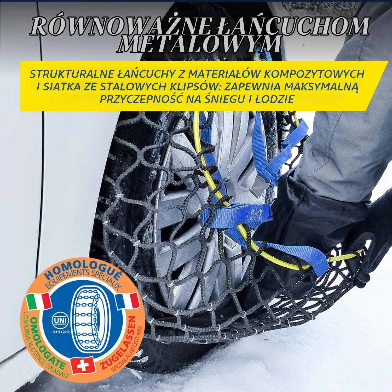 Thumbnail 3 de Michelin łańcuchy śniegowe do opon 13 i 14 cali z metalowym zapięciem