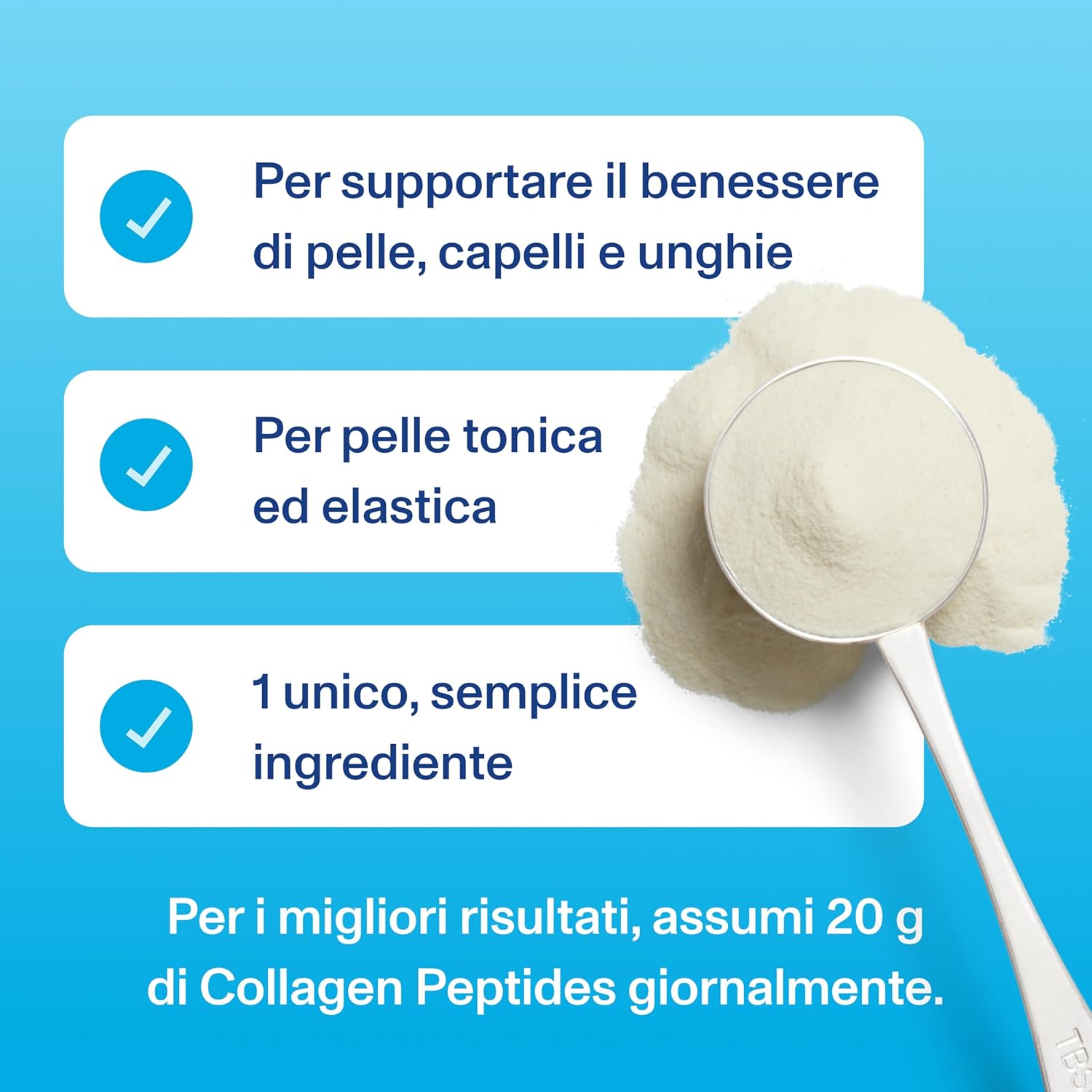 Detalle 2 de Vital Proteins Collagen Peptides – Collagene idrolizzato in polvere 587 g (tipo I, III, bovino)