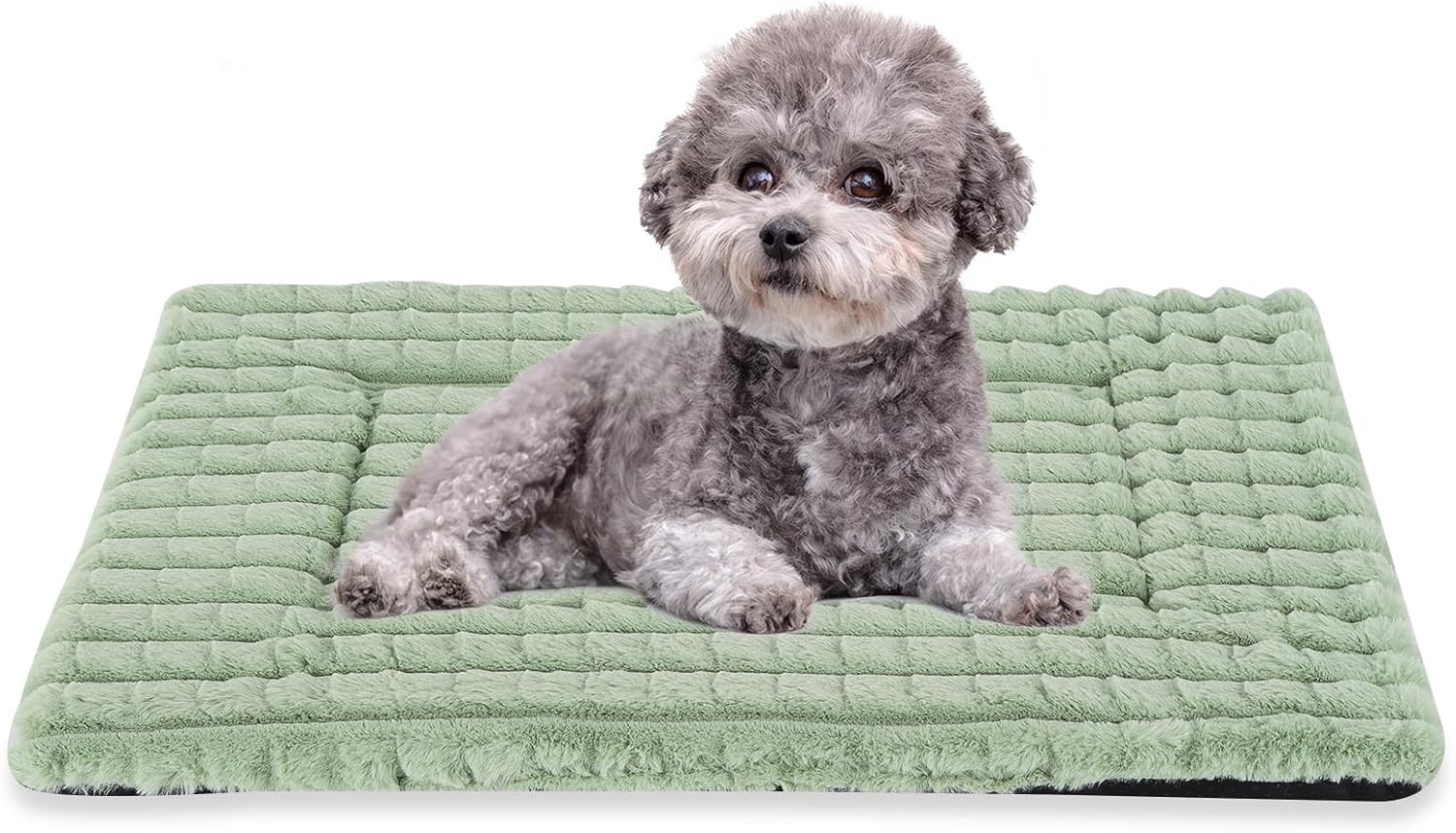 Detalle de BVAGSS Dog Bed Washable Crate Mattress – 100x80cm Memory Foam Calming Pad in Green