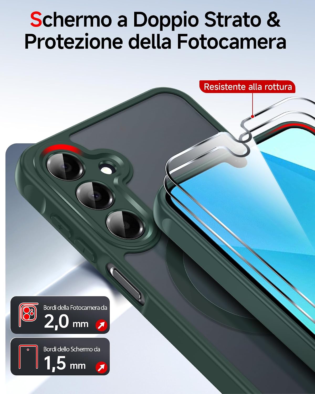 Detalle 2 de LeYi Cover magnetica per Galaxy A16 5G