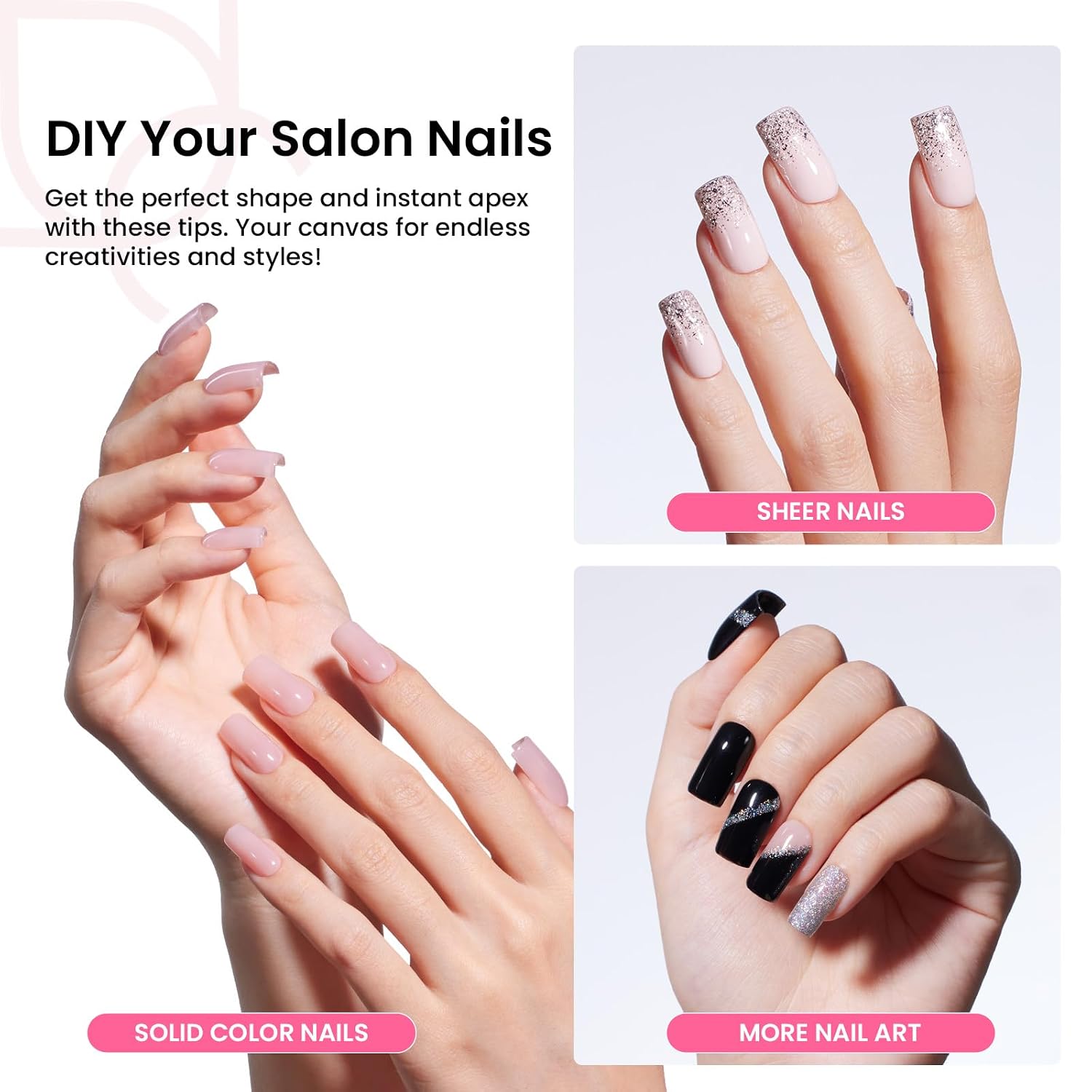 Detalle 2 de Beetles Nail Tips, Short Square