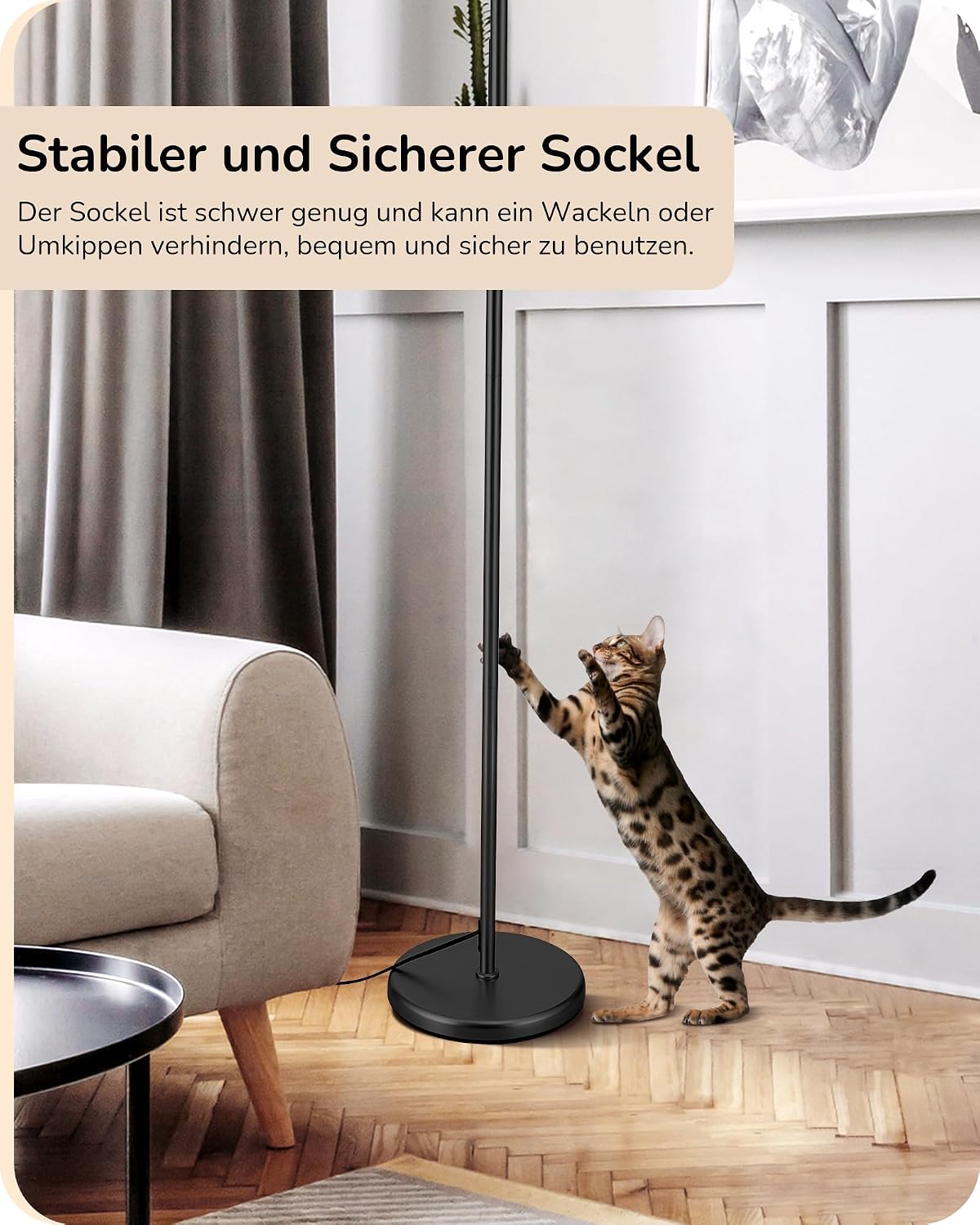 Detalle de EDISHINE Stehlampe Wohnzimmer 160 cm