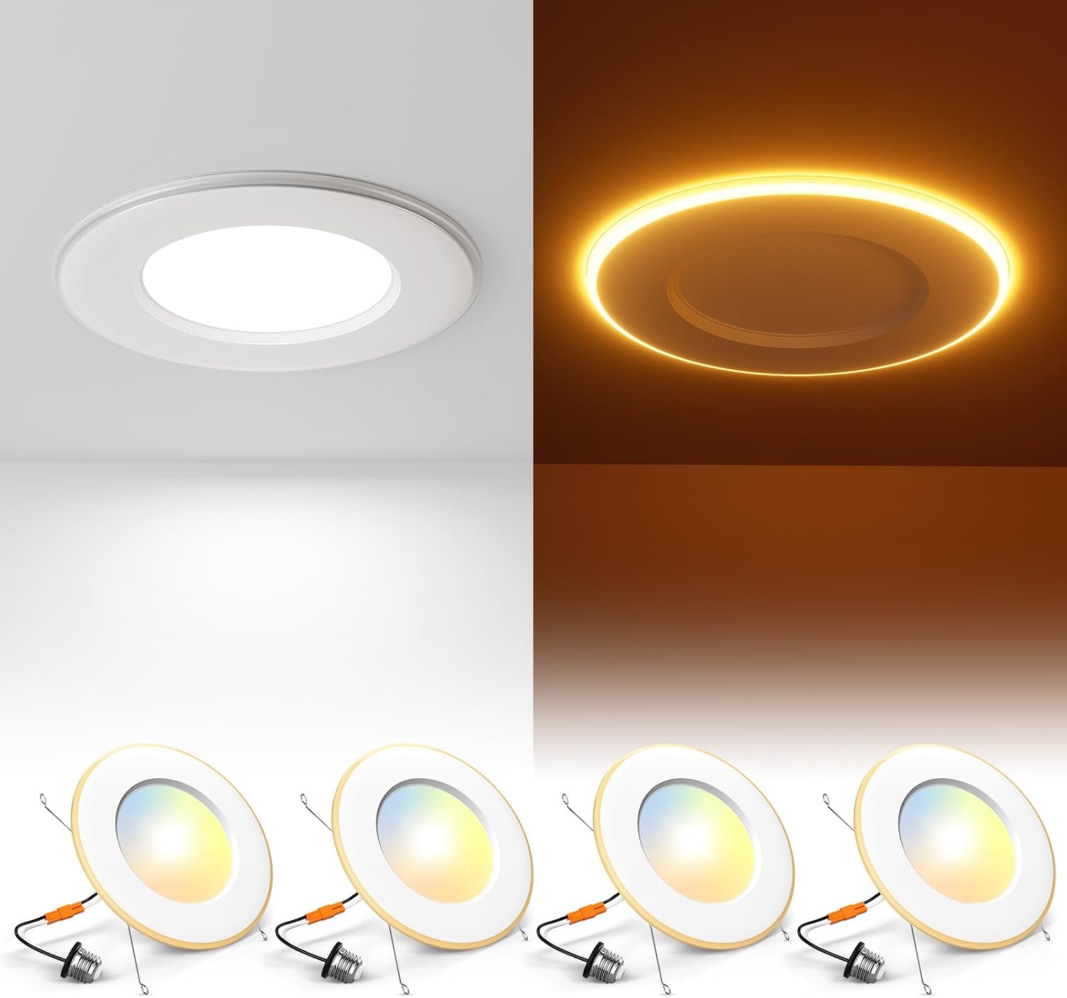 Detalle de Amico LED recessed retrofit lights, 5/6-inch