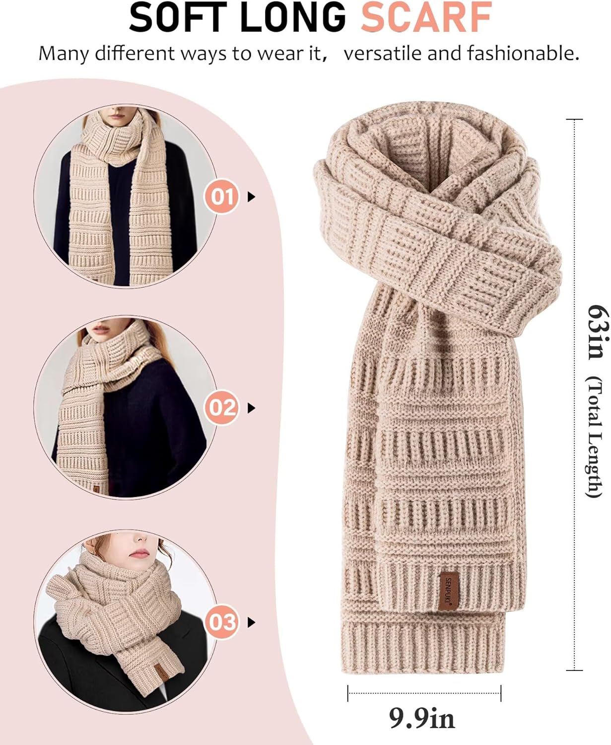 Thumbnail 4 de Womens Beanie Set 63in 🧣