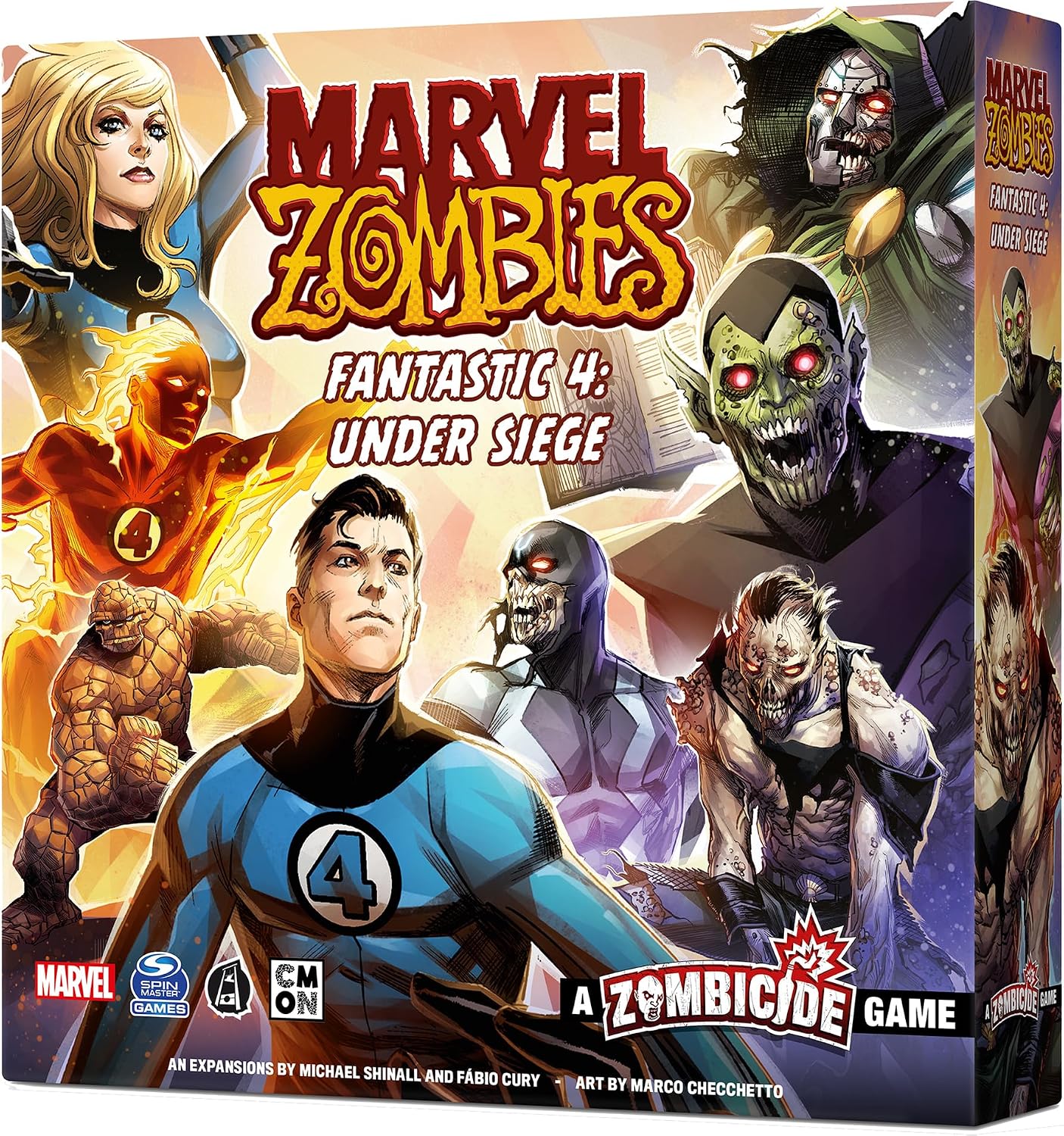 Detalle de CMON Marvel Zombies Expansion Fantastic Four Under Siege