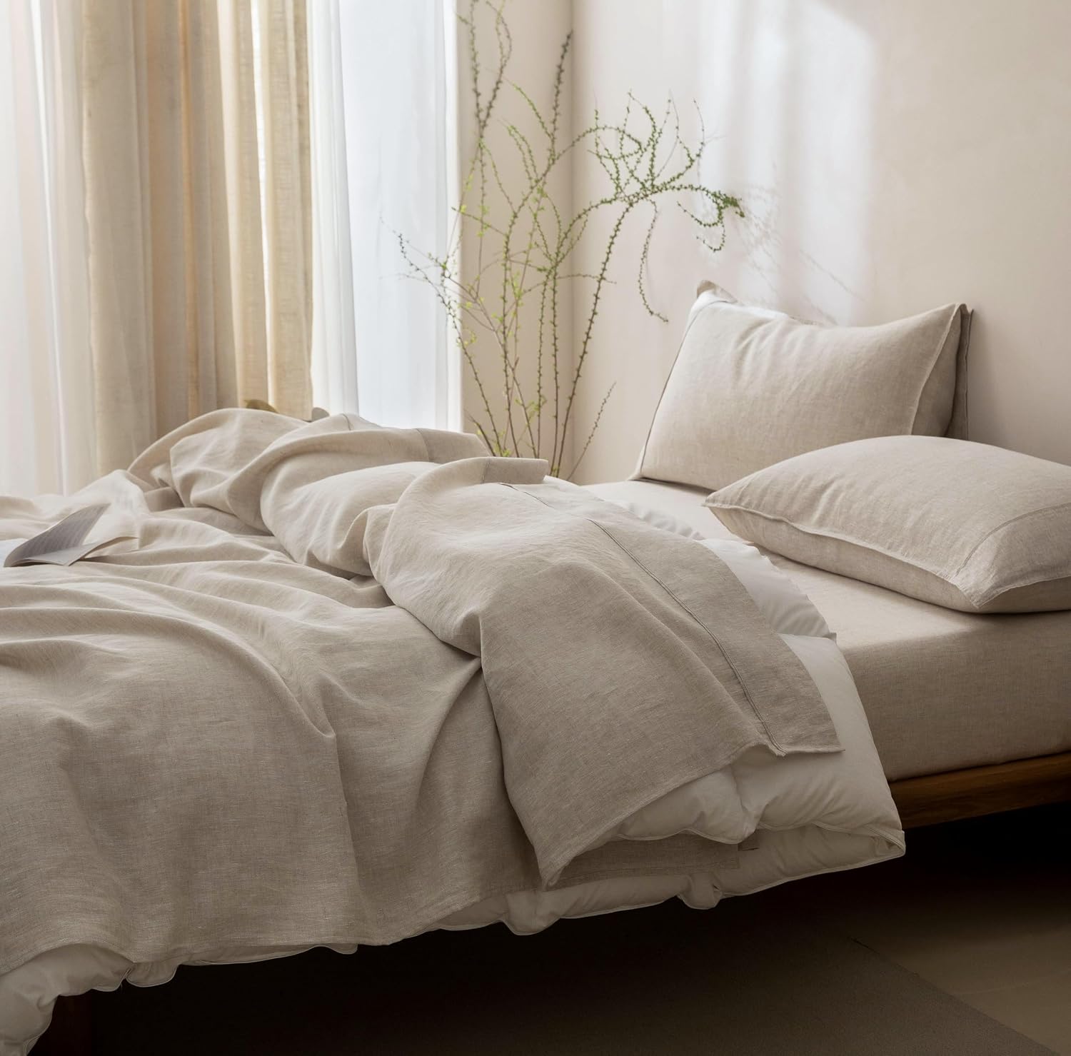 Thumbnail 6 de Talasily 100% French Linen Sheets Twin 16"