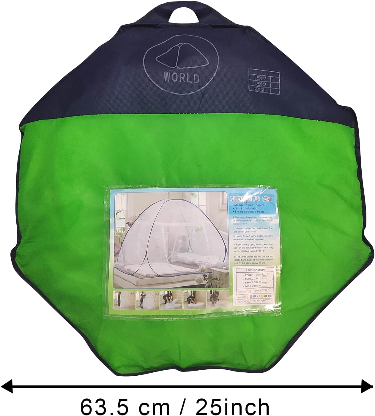 Thumbnail 6 de Couvkadl NET-01 Pop-Up Mosquito Net Tent, 200 x 180 x 150 cm, Double Doors