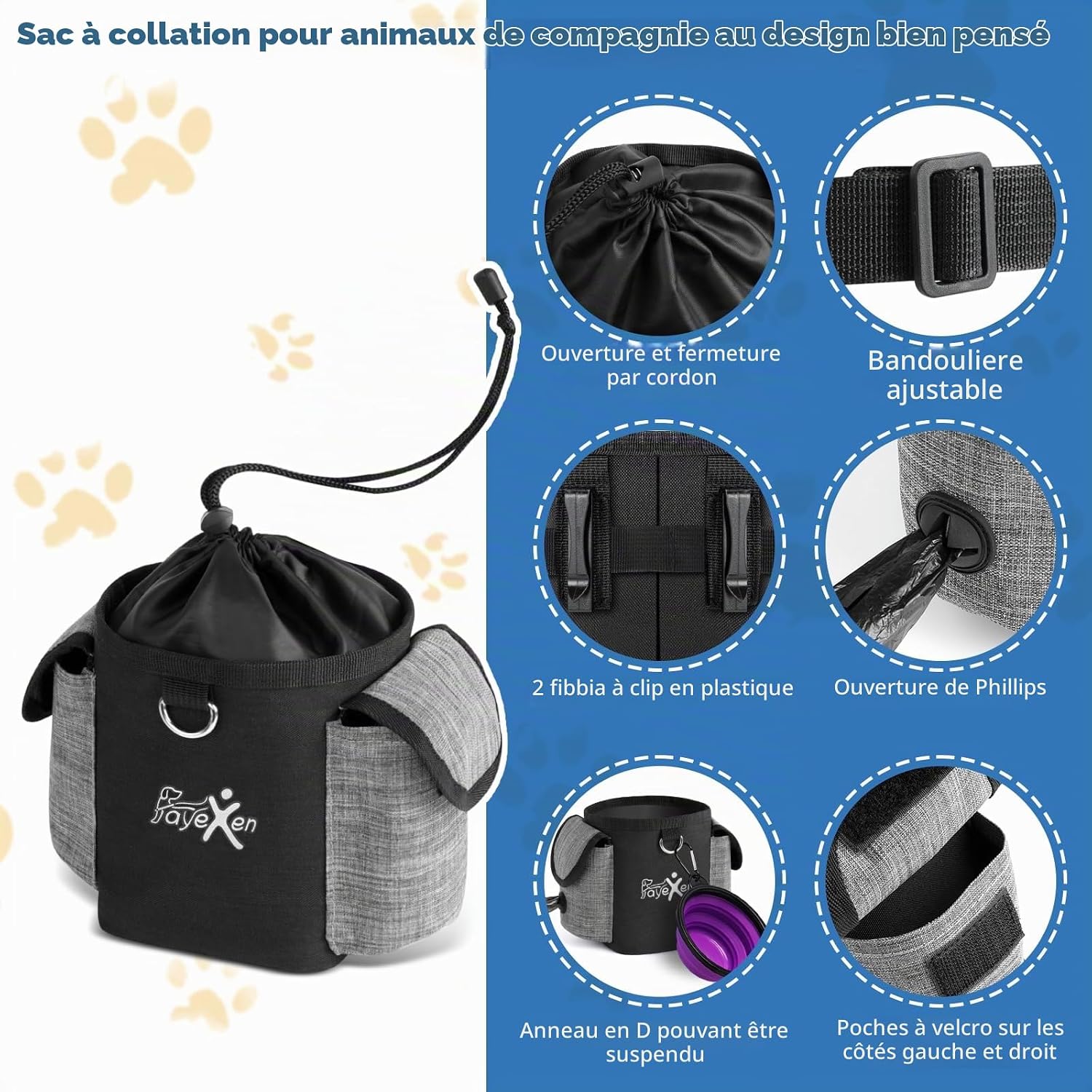 Thumbnail 5 de PL0610-Trainning Silicone Bag hondensnoepzak met siliconen binnenvak en verstelbare riem