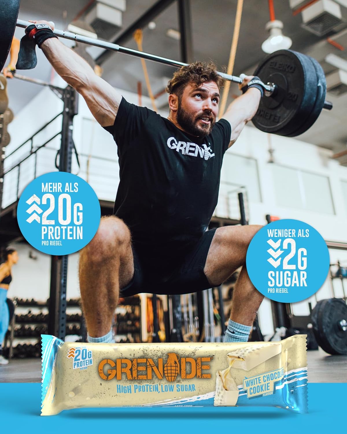 Thumbnail 6 de Grenade Proteinriegel White Chocolate Cookie – proteinreich, Zuckerarm (12 × 60 g)
