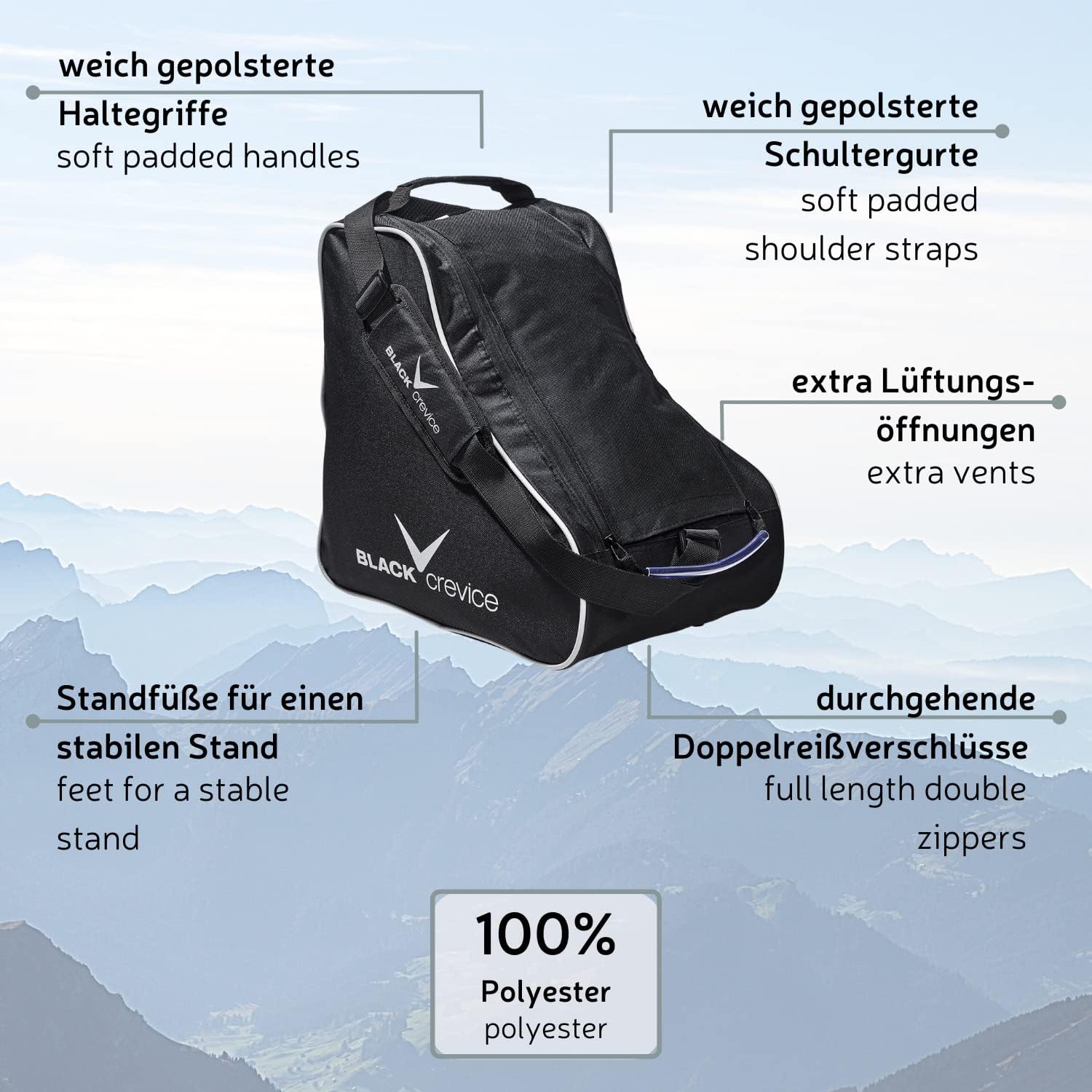 Detalle 2 de Black Crevice Sac Chaussures Ski de Fond 40x36x26cm