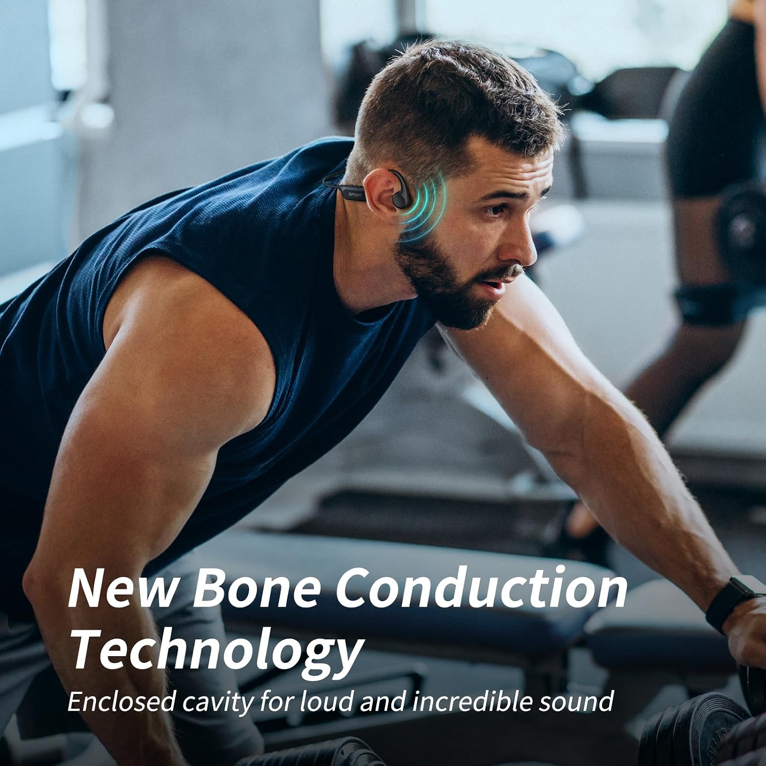 Thumbnail 1 de CXK Bone Conduction Headphones 10Hrs