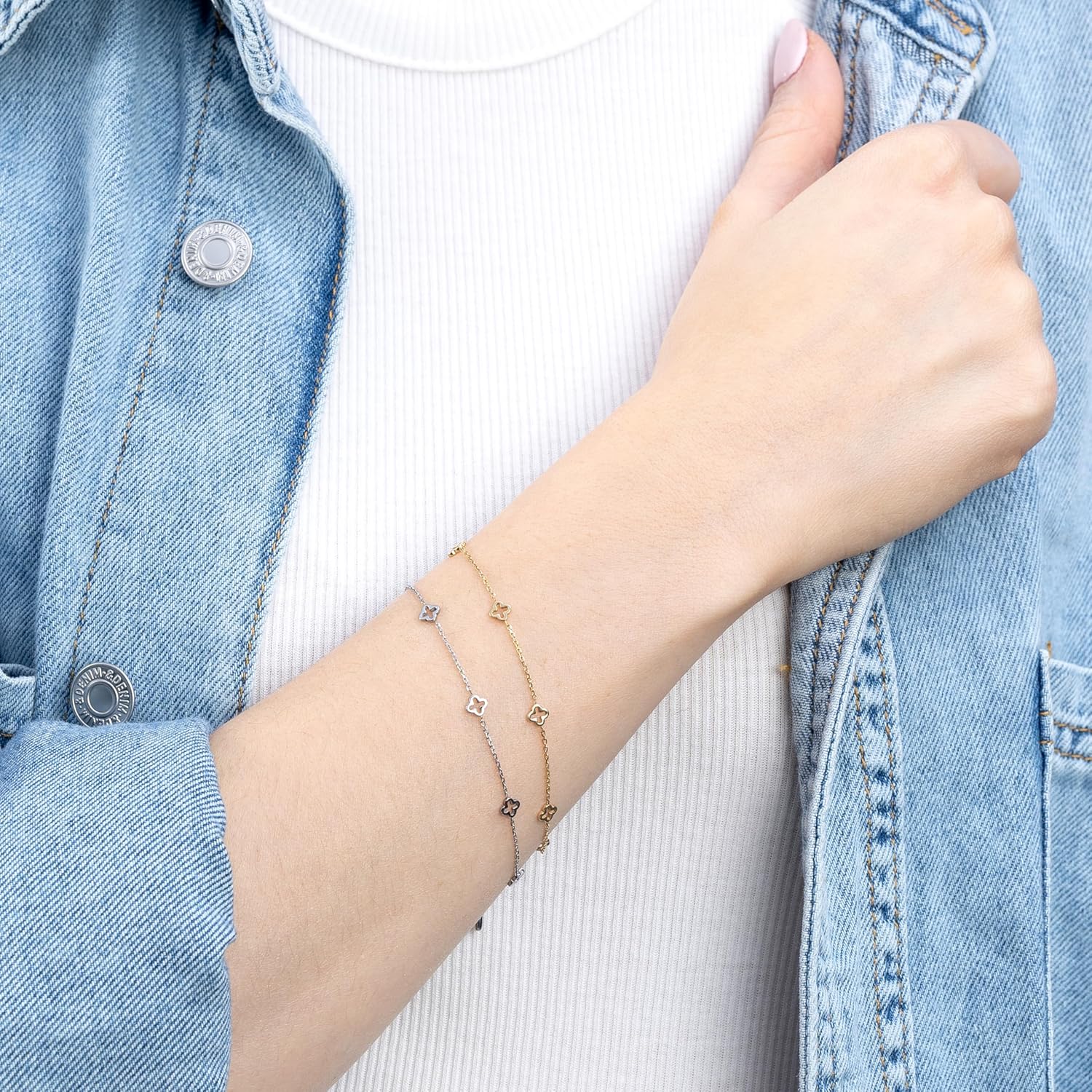 Detalle 2 de Jewels by Leonardo Armband Ciao Janna – feine Armkette aus goldfarbenem Edelstahl