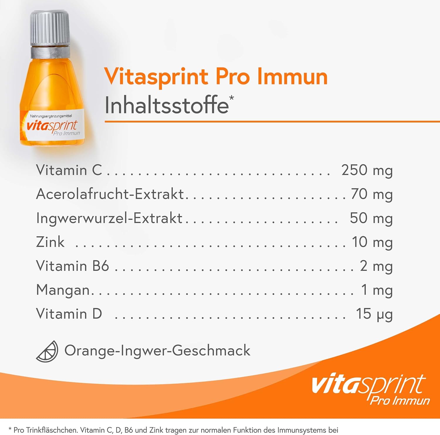 Detalle 2 de Immunsystem unterstützen – Vitasprint Pro Immun, 24 St.