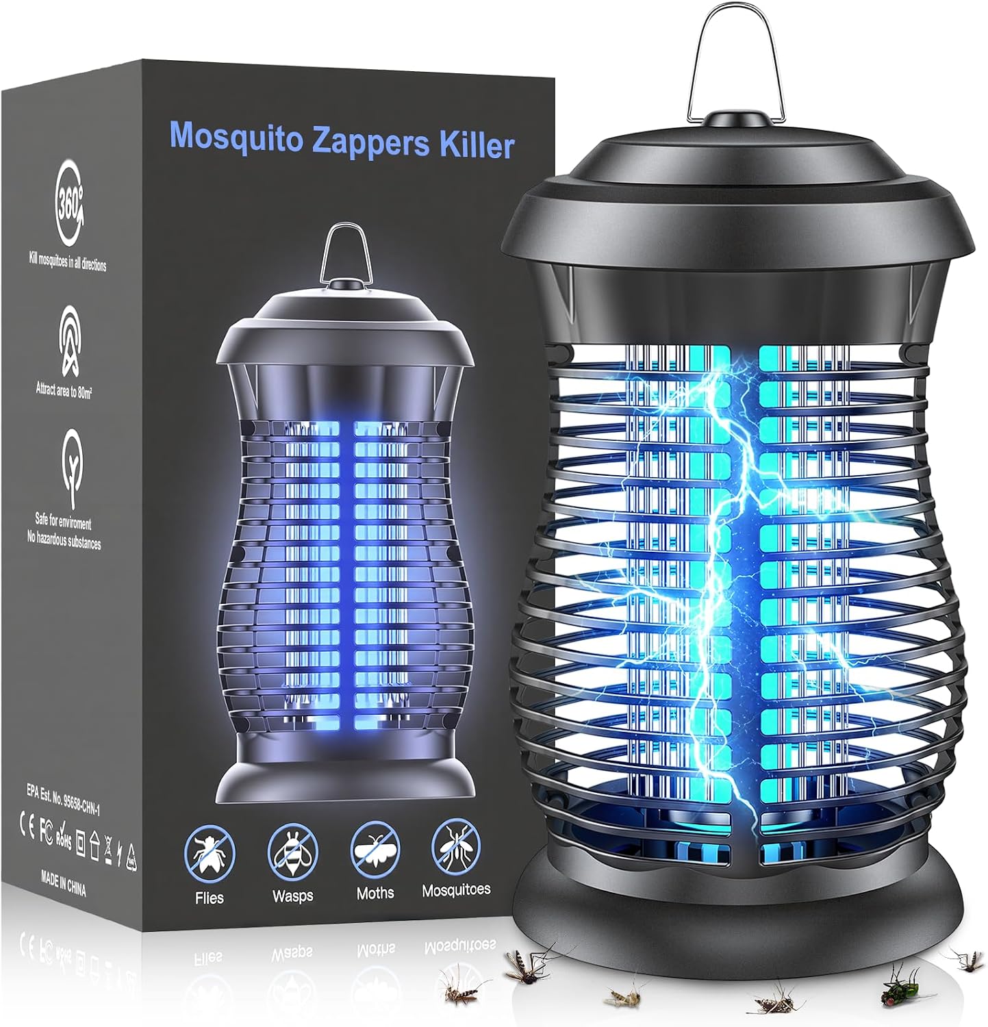 Detalle de Lampada Antizanzare Elettrica 4200V 20W UV | Protezione efficace per interno ed esterno