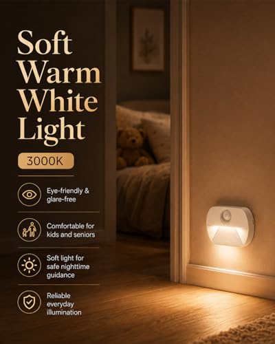 Detalle de AdalyRoma Luz Nocturna LED con Detector de Movimiento (4 Unidades)
