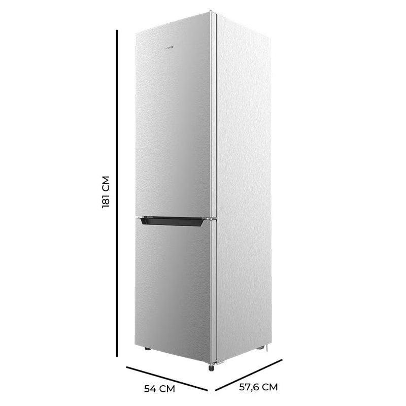 Detalle de Cecotec Bolero CoolMarket Combi 250 Inox: frigorífico combi 250 L con Total No Frost
