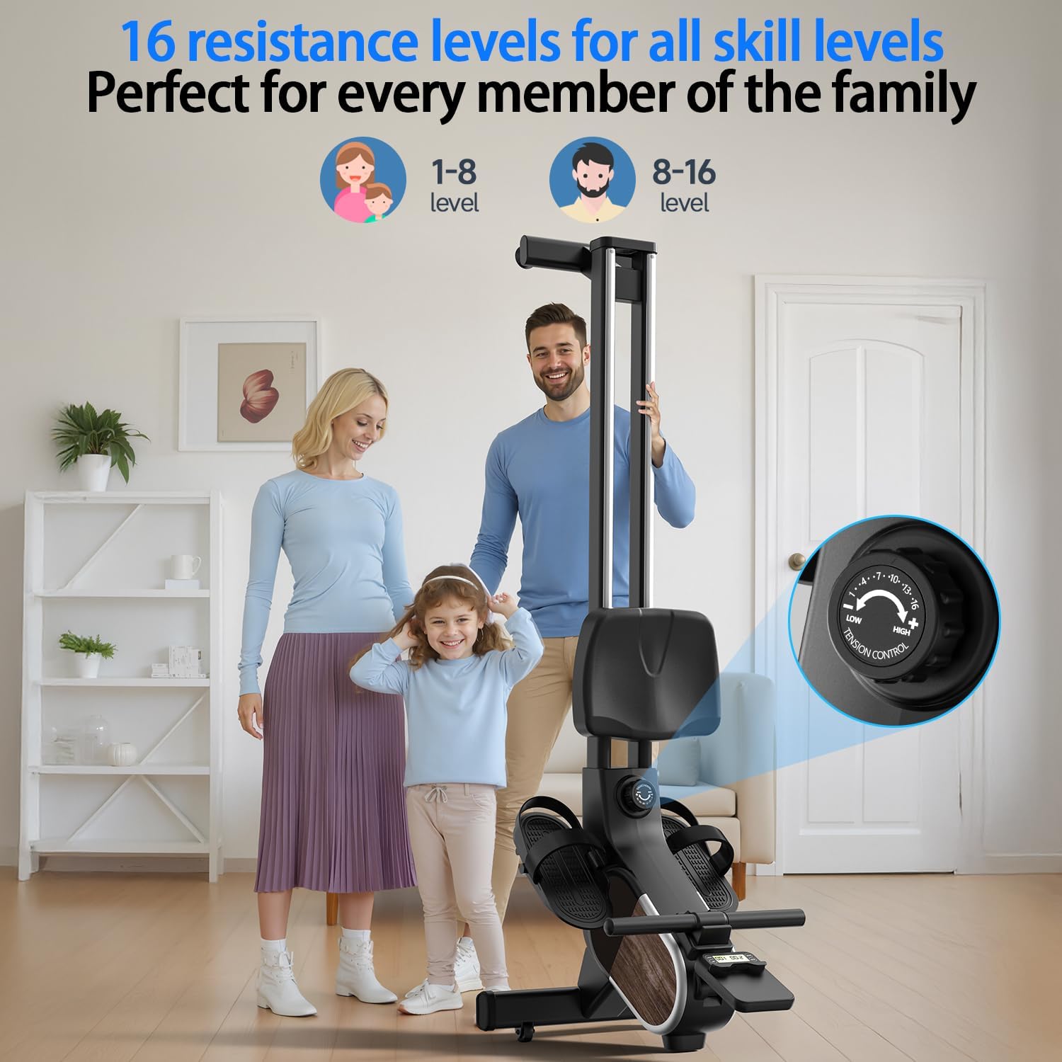 Detalle 2 de CHAOKE Magnetic Rowing Machine 160kg capacity 🚣