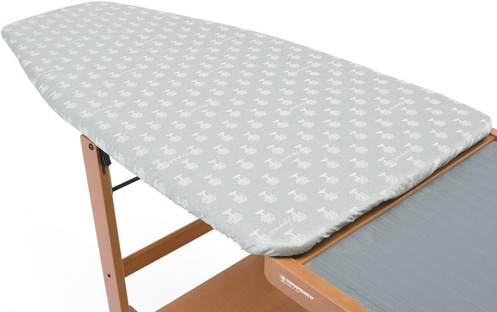 Detalle 2 de Foppapedretti Funda de Planchar IlMollettone, Plata y Blanco 🏠