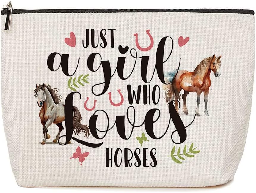 Detalle de Lovdazzles Horse Makeup Bag 10 x 7 x 2 in