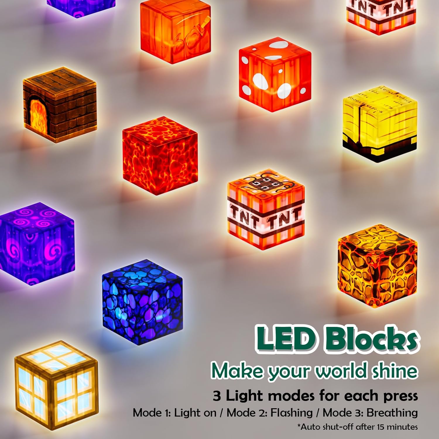Thumbnail 4 de Four Themes Magnetic Blocks with 8 Baseplate Light Blocks – Magnetic Building Cubes for Kids (Age 3+)