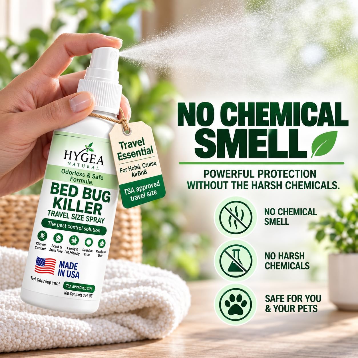 Thumbnail 5 de Hygea Natural EXT-1001 Travel Bed Bug Spray, TSA-Approved 3 oz Formula